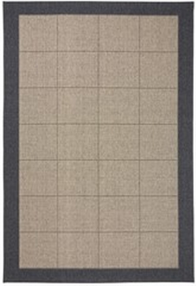 Bild von Teppich Wolle, Karo, schwarz,braun,grau,beige