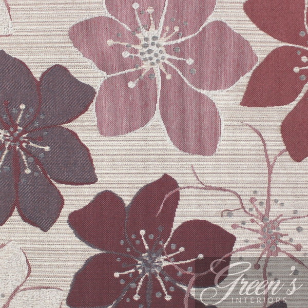 Bild von 32-620-50,  Stoffmuster, Blume aubergine